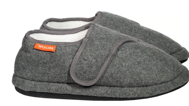 ARCHLINE ORTHOTIC SLIPPERS PLUS, ADJUSTABLE, GREY MARL