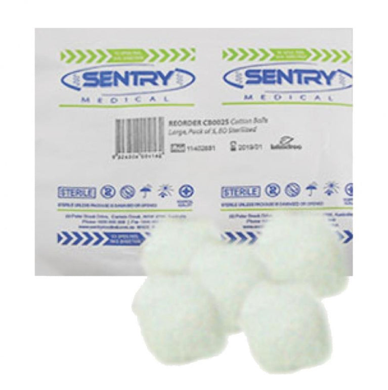 COTTON WOOL BALLS STERILE (5'S) BAG OF 50