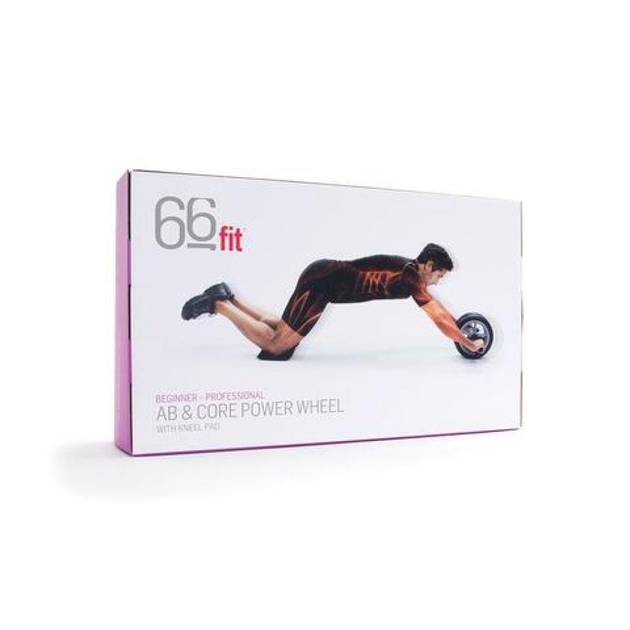 66fit ab &amp; core power wheel with kneel pad