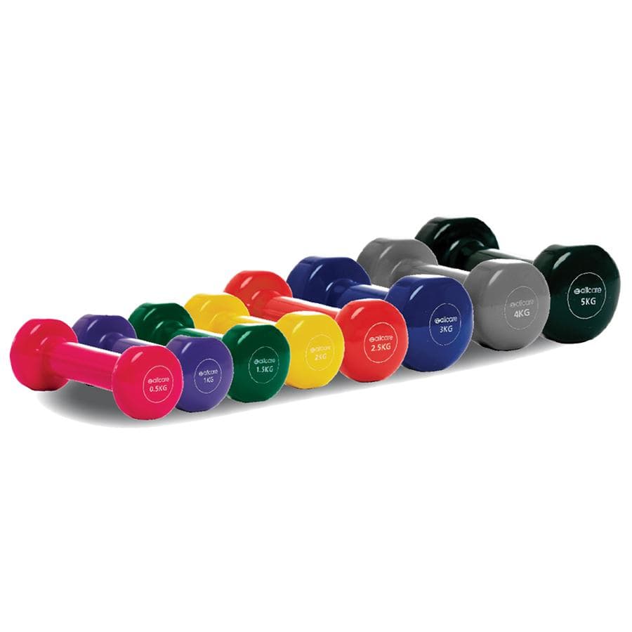 ALLCARE DUMBBELLS - INDIVIDUAL PVC COATED WEIGHTS