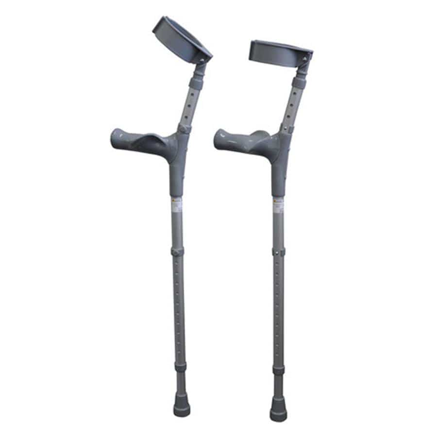 FOREARM CRUTCHES - LIGHTWEIGHT, DURABLE, DUAL ADJUSTABLE SECTIONS