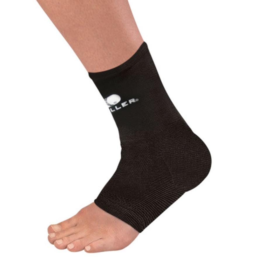 MUE4763 LIGHTWEIGHT ELASTIC KNIT ANKLE SUPPORT BLACK