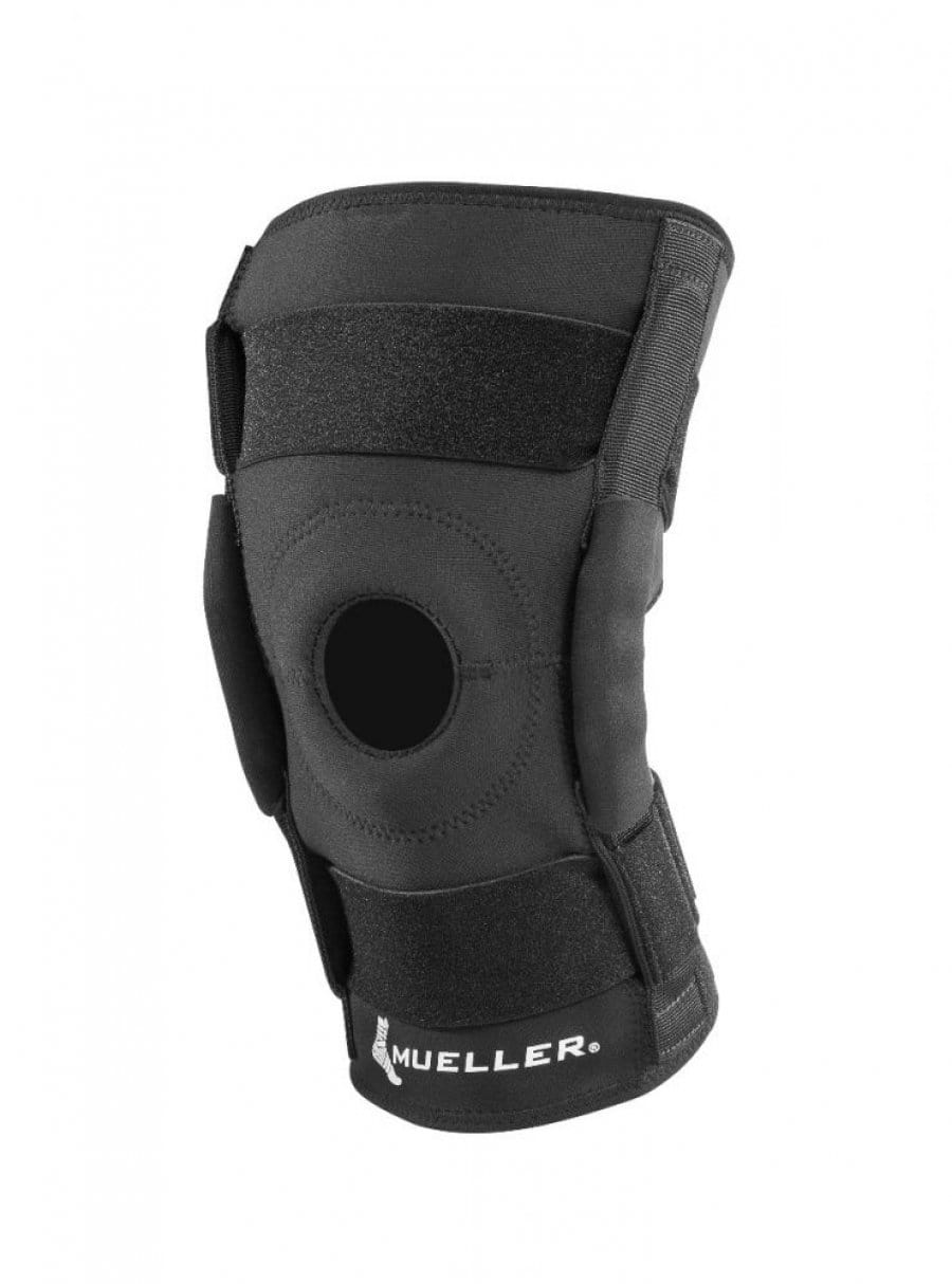 MUE5313 METAL TRIAXIAL HINGED WRAPAROUND KNEE BRACE WITH OPEN BACK TO PREVENT BUNCHING