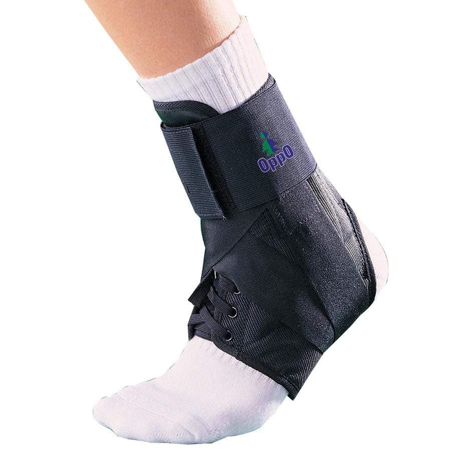OPP4106 LACE UP ANKLE SUPPORT WITH FIGURE 8 STRAP AND FLEXIBLE SPRING STAYS