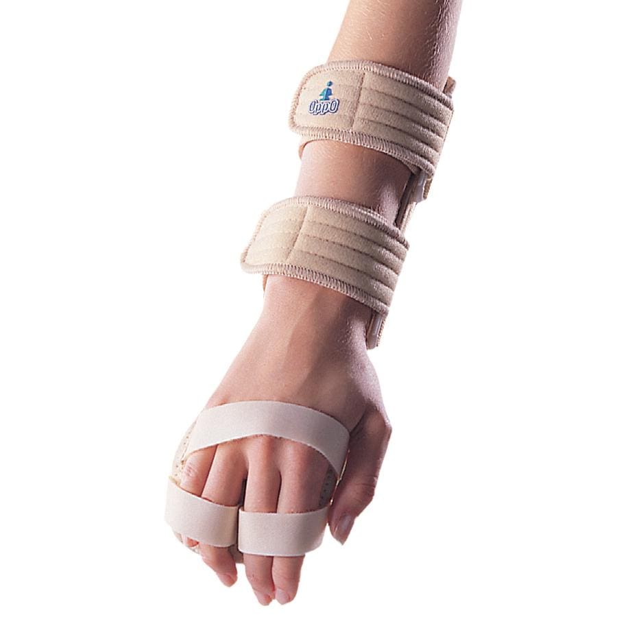 OPP4182 WRIST-HAND SPLINT WITH MOLDED METAL PALMAR STAY FOR POSITIONING