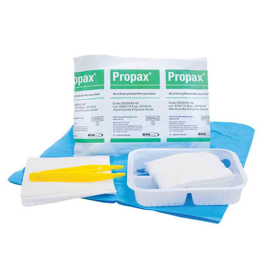 PROPAX DRESSING PACK 6 NON WOVEN STERILE GAUZE SWABS EACH