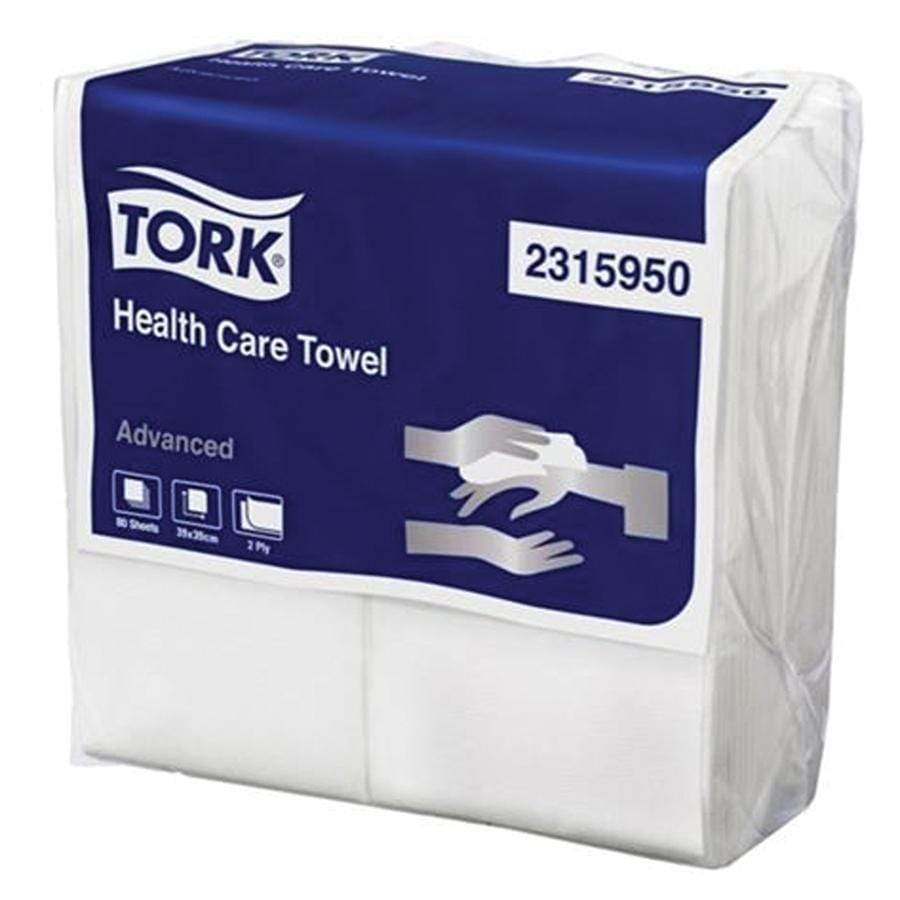 TORK HEALTHCARE TOWEL 39cm X 39cm 2PLY PKT 100